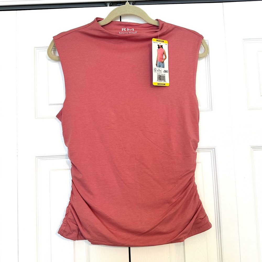 NWT! Rebecca Minkoff Dusty Rose Athletic Tank Too. Size Med.